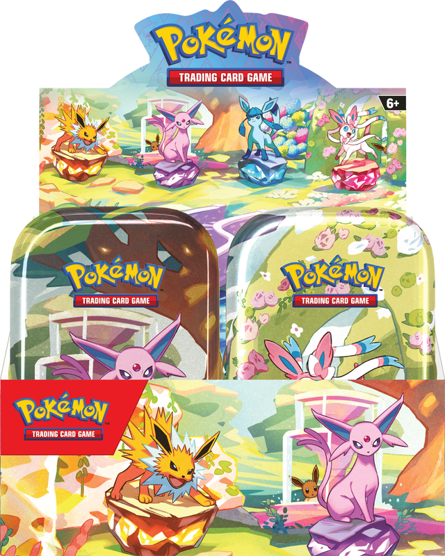 pokemon sv8.5 prismatic evo booster box Pokemon SV8.5 Prismatic Evolutions Mini Tin Display – Prince Distribution