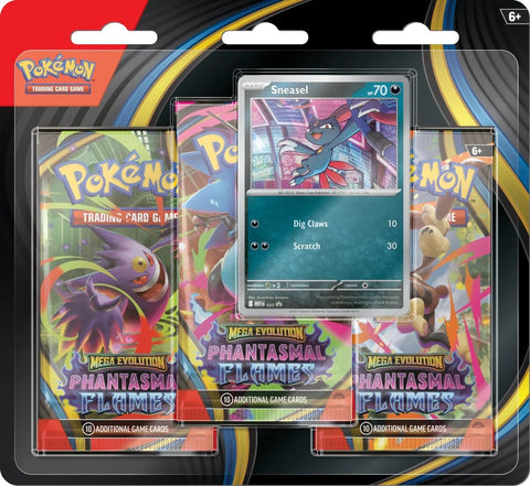 Pokemon ME02 Phantasmal Flames 3pk Blister (Allocated)