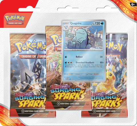 Pokemon SV8 Surging Sparks 3pk Blister