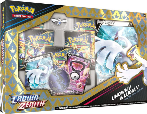 Pokemon Crown Zenith Special Collection Unown V & Lugia V