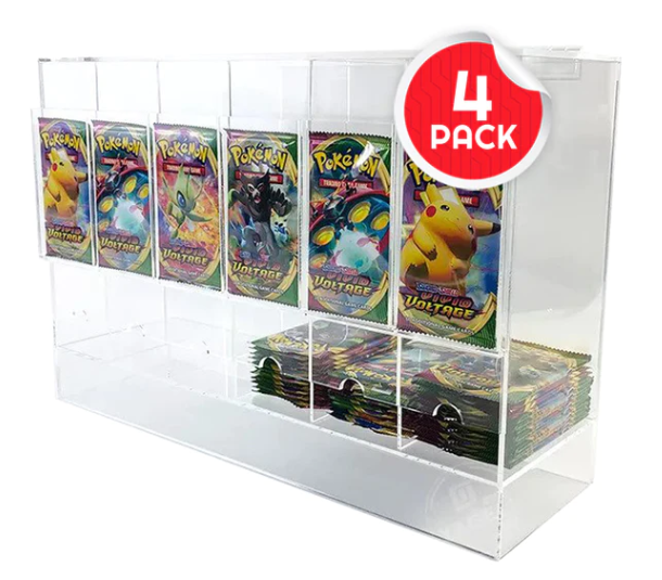 EVORETRO: 6-Slot Acrylic Booster Pack Dispenser (EVO-2804)
