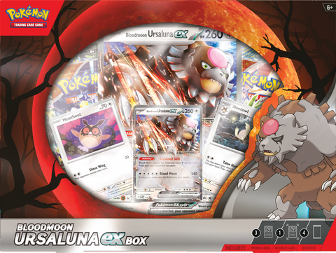 Pokémon Bloodmoon Ursaluna ex Collection Box - May Contain: 2x Surging, 1x Stellar, 1x SV1