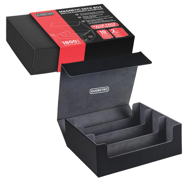 EVORETRO Magnetic Card Deck Storage Case (3 Rows)