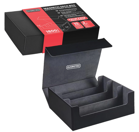 EVORETRO Magnetic Card Deck Storage Case (3 Rows)