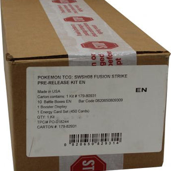 Pokemon SWSH8 Fusion Strike PRE-RELEASE KIT (1 BOOSTER + 1 B&B DISPLAY + 1 ENERGY BRICK)