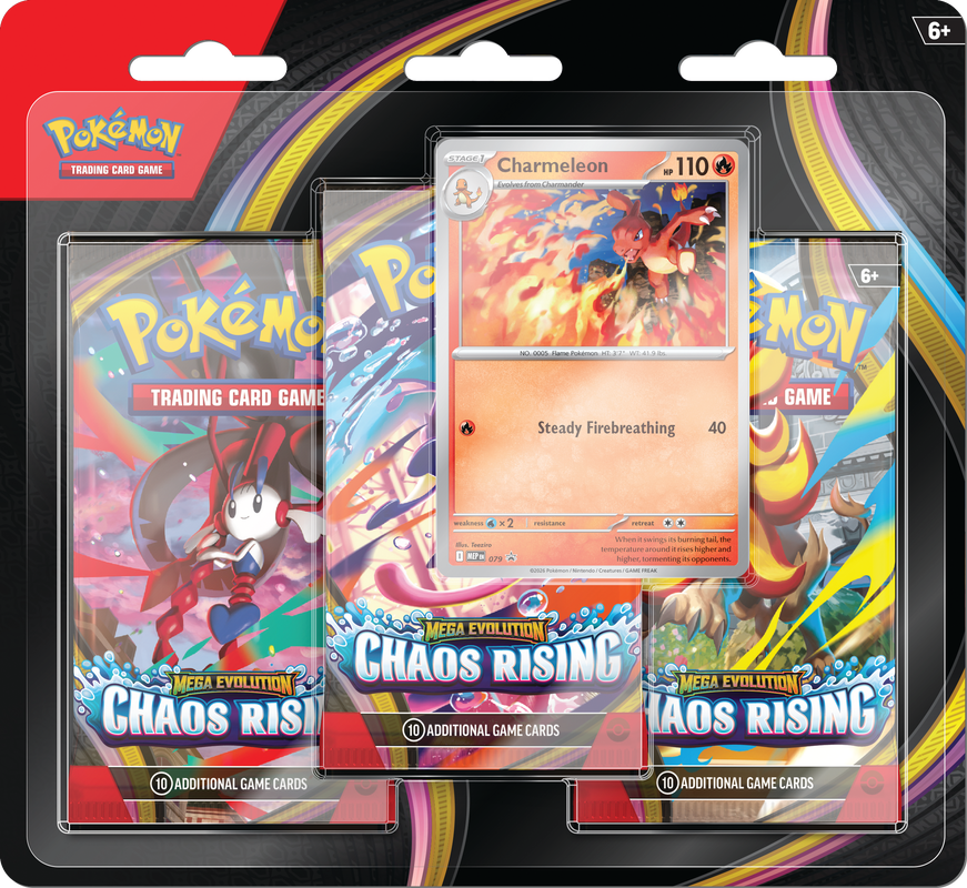 Pokemon ME04 Chaos Rising 3-Pack Blister