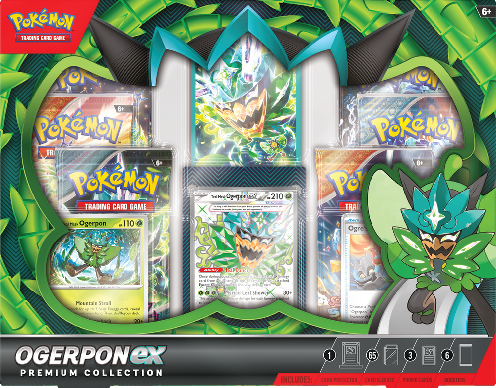 Pokemon Ogerpon ex Premium Collection - 2x Surging, 2x Stellar, 1x Paradox, 1x Twilight
