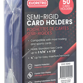 EVORETRO Semi Rigid Card Holder (Pack of 50)