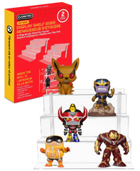 EVORETRO Figurine Display Stand - 4 Steps Acrylic Riser 3.0MM (Pack of 2)