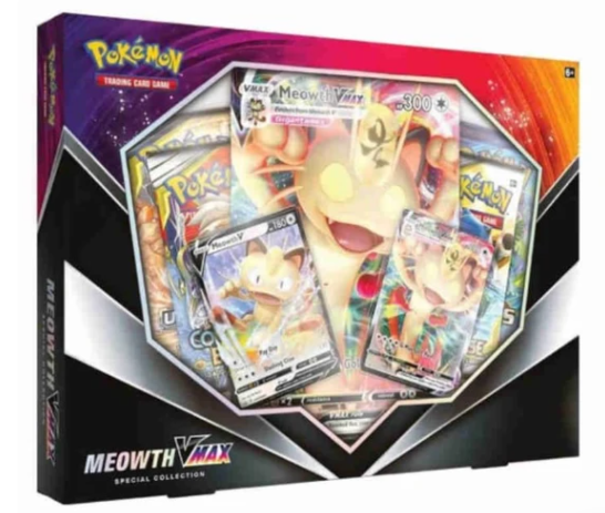 Pokemon Box Set - Meowth Vmax Special Collection (International Version - 4 packs)