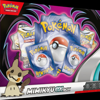 Pokemon Mimikyu ex Box (May contain: 2 Silver tempest,  1 Fusion strike, and 1 Brilliant Stars pack)