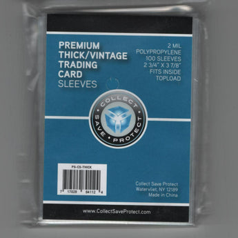 Premium Vintage/Thick Trading Card Sleeves - Pre 1956 or Thick Cards (100 ct)