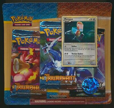 Pokemon 3pk Blister - Heart Gold Soul Silver Triumphant, Porygon Prince Distribution Pokemon 3pk Blister - Heart Gold Soul Silver Triumphant, Porygon Prince Distribution