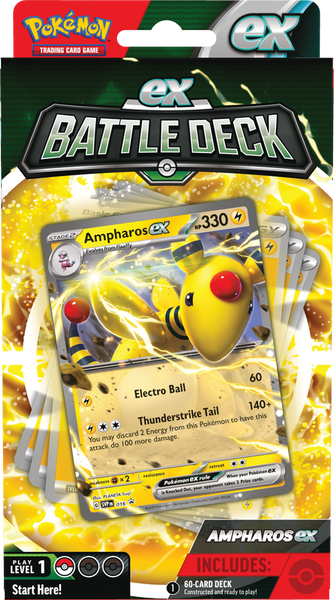 Pokemon Ampharos ex/Lucario ex Battle Deck (6ct display)