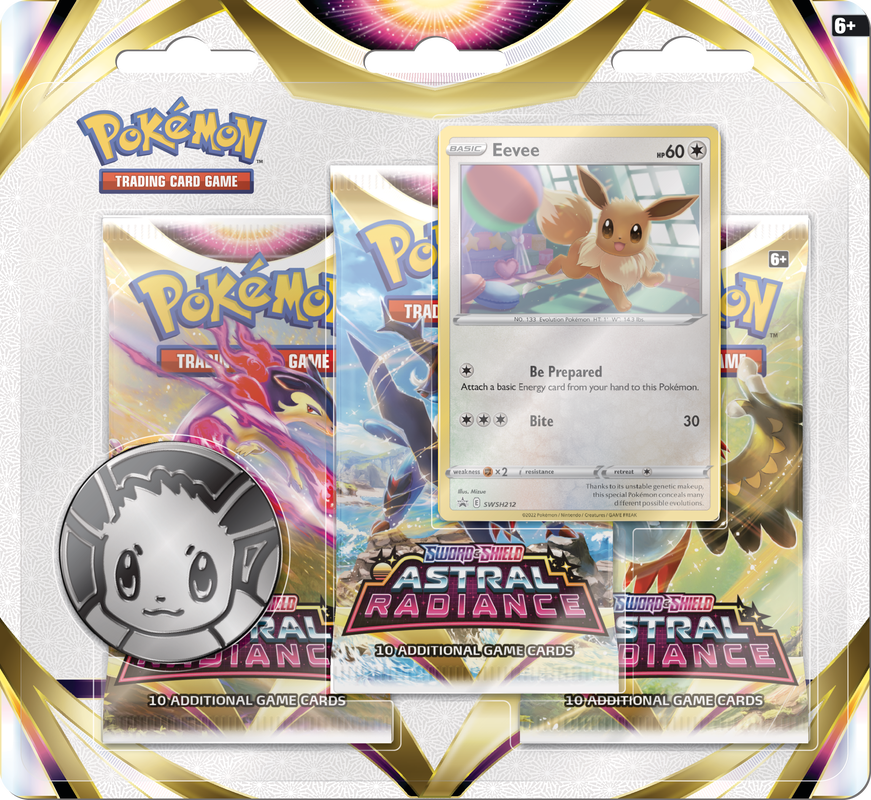 Pokemon SWSH10 Astral Radiance 3-Pack Blister (Multiples of 24)