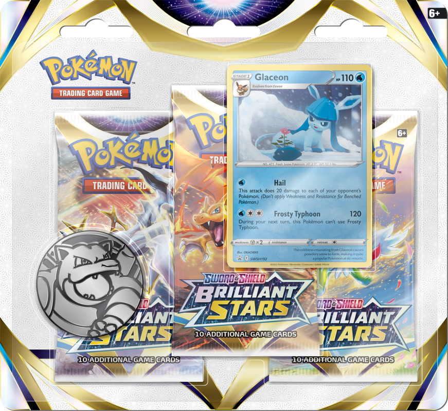 Pokemon SWSH9 Brilliant Stars 3-Pack Blister (Multiples of 24)