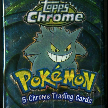 2000 Topps Chrome Pokemon Series 2 Booster Pack Gengar Art (Damaged)