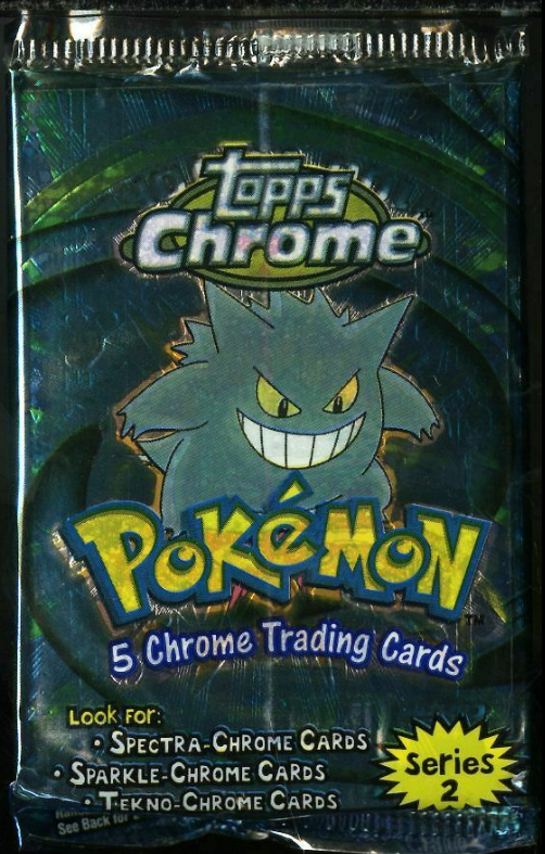 2000 Topps Chrome Pokemon Series 2 Booster Pack Gengar Art