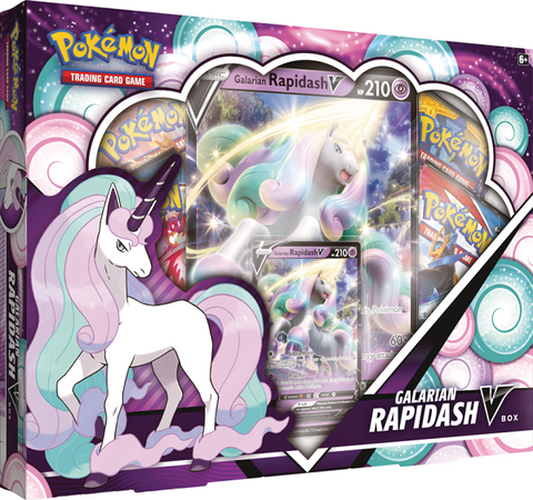 Pokemon Box Set - Galarian Rapidash V (6 extra promo cards)